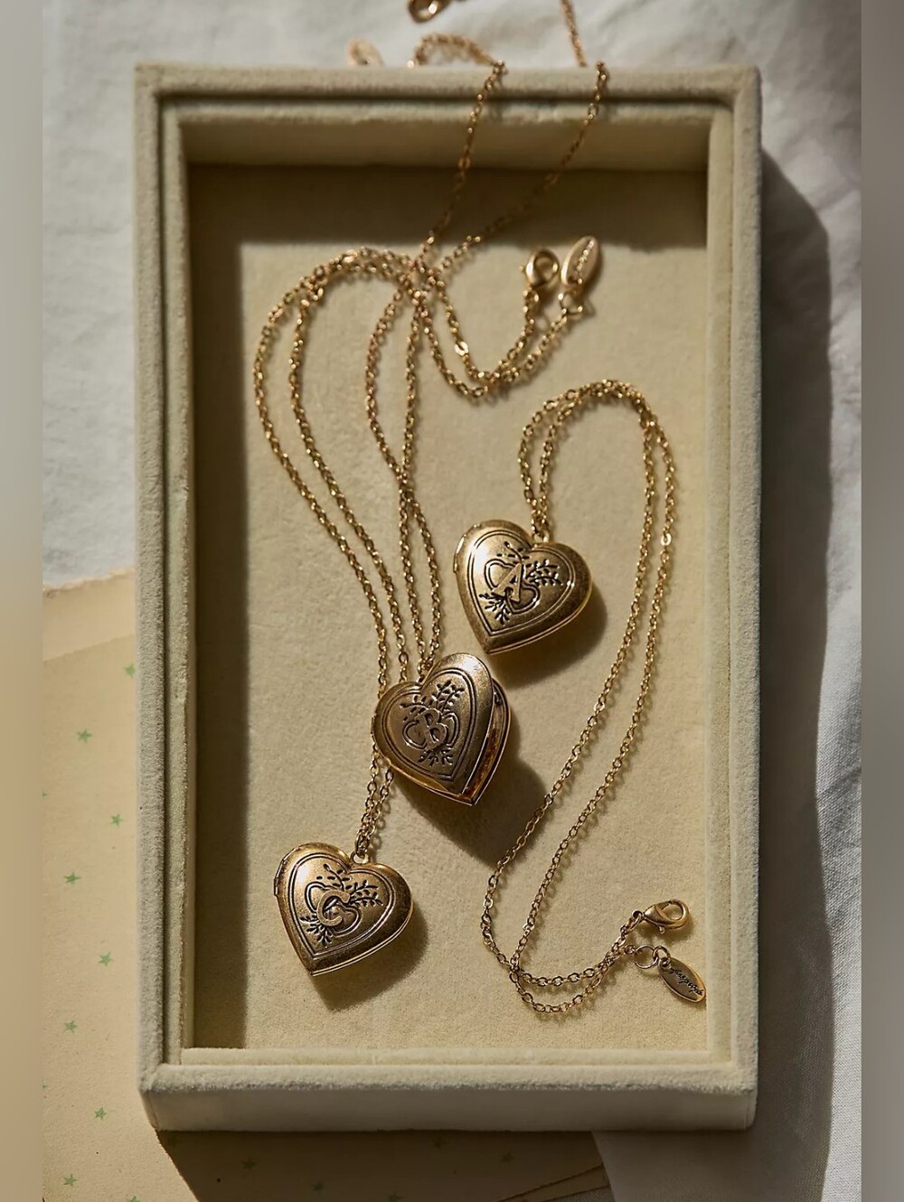NWT Free People Monogram Locket Necklace, Letter "O"